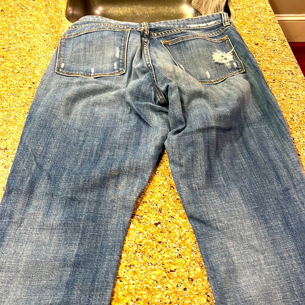 Women’s JCrew  toothpick crop distress jeans size 28